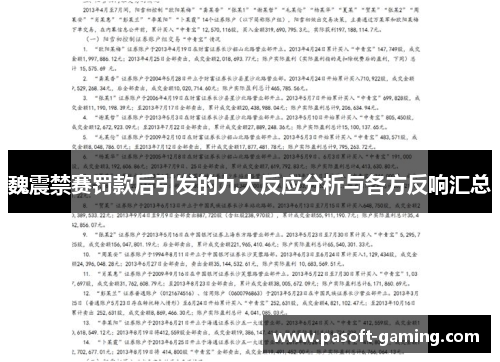 魏震禁赛罚款后引发的九大反应分析与各方反响汇总 魏震禁赛罚款后引发的九大反应分析与各方反响汇总
